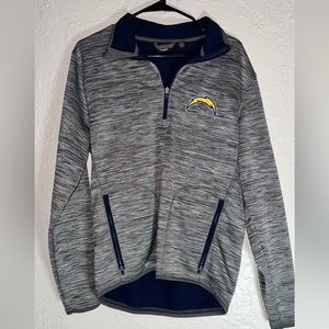 NFL Chargers Grey,White and Blue Pull over Zipper pockets